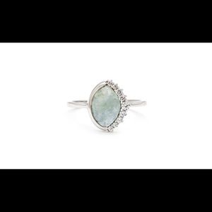 Leah Alexandra aquamarine CZ sterling silver ring